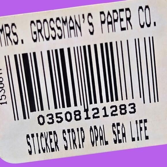 1998 Mrs. Grossman's Sealed Opalescent Sticker Strips x4 Sea Life & Small Shells - Picture 6 of 6